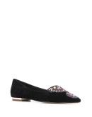 Butterfly embellished ballerina shoes