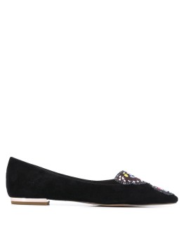 Butterfly embellished ballerina shoes