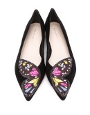 Butterfly embellished ballerina shoes