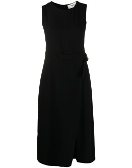 sleeveless belted jumpsuit