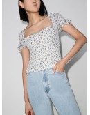 Jess smocked crop top