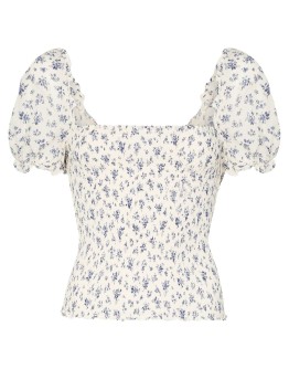 Jess smocked crop top