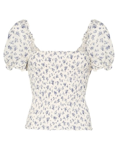 Jess smocked crop top