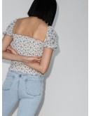 Jess smocked crop top