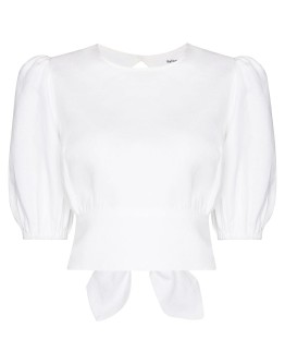 seychelles open back blouse