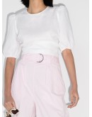 seychelles open back blouse