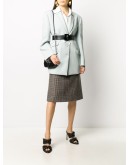houndstooth-pattern pencil skirt