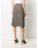 houndstooth-pattern pencil skirt