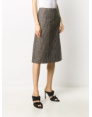 houndstooth-pattern pencil skirt