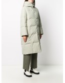 hooded padded mid coat