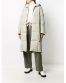 hooded padded mid coat