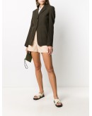 high-waist cotton shorts