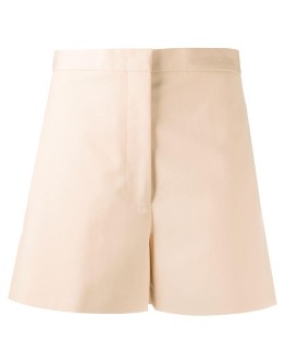 high-waist cotton shorts