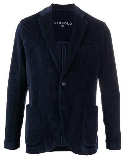 corduroy single-breasted blazer