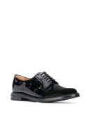 patent leather lace-up shoes