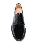 patent leather lace-up shoes