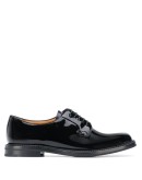 patent leather lace-up shoes