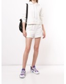 high-waisted track shorts