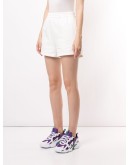 high-waisted track shorts