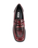 square toe bi-colour loafers
