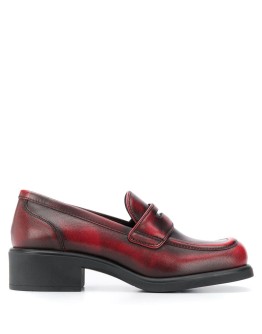 square toe bi-colour loafers