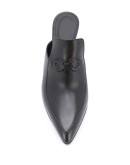Gancini 100mm pointed leather mules