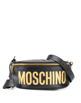 logo leather belt bag