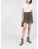 floral print mini skirt