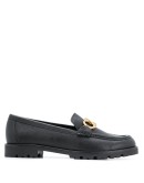 Gancini plaque loafers