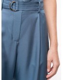 silky twill belted trousers