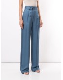 silky twill belted trousers