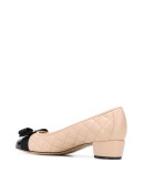 Vara bow quilted ballerina shoes