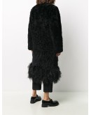 feather-trim coat