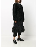 feather-trim coat