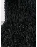 feather-trim coat