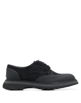 contrast panel derby shoes
