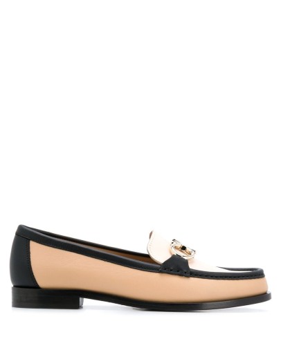 Gancini three-tone loafers