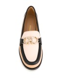 Gancini three-tone loafers