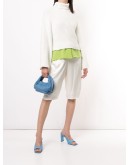 textured satin shorts