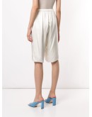 textured satin shorts