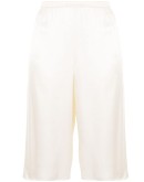 textured satin shorts