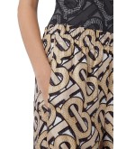 Monogram-print wide-leg trousers
