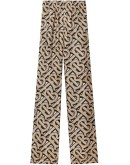 Monogram-print wide-leg trousers