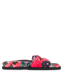 floral print sliders