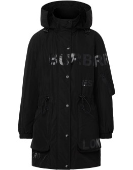logo print raincoat