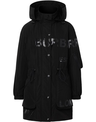 logo print raincoat