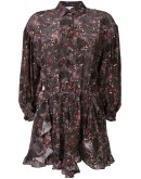 Gala ruffled abstract-print playsuit