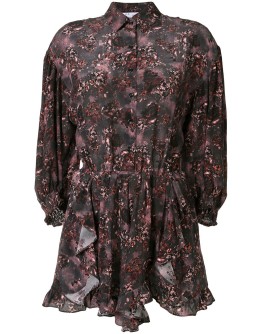 Gala ruffled abstract-print playsuit