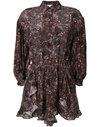 Gala ruffled abstract-print playsuit