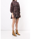 Gala ruffled abstract-print playsuit